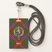 Clan Wilson Crest over Modern Tartan Badge