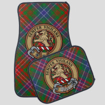 Clan Wilson Crest over Modern Tartan Car Floor Mat