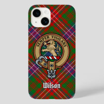 Clan Wilson Crest over Modern Tartan Case-Mate iPhone 14 Case