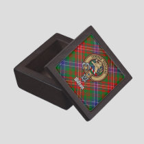 Clan Wilson Crest over Modern Tartan Gift Box