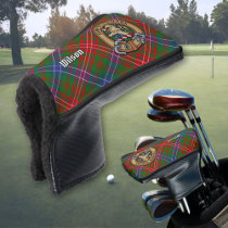 Clan Wilson Crest over Modern Tartan Golf Head Cover