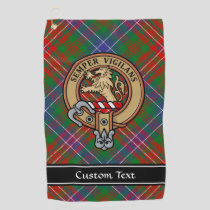 Clan Wilson Crest over Modern Tartan Golf Towel