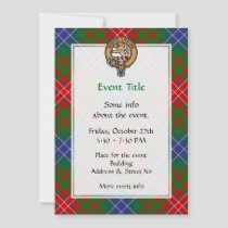 Clan Wilson Crest over Modern Tartan Invitation