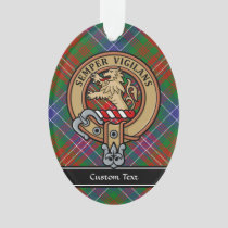 Clan Wilson Crest over Modern Tartan Ornament