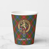 Clan Wilson Crest over Modern Tartan Paper Cups