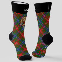Clan Wilson Crest over Modern Tartan Socks
