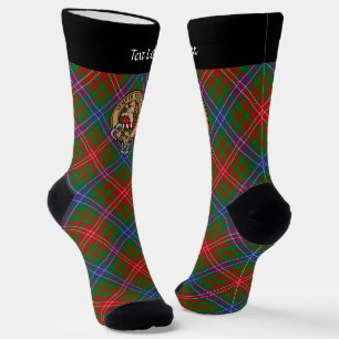 Clan Wilson Crest over Modern Tartan Socks