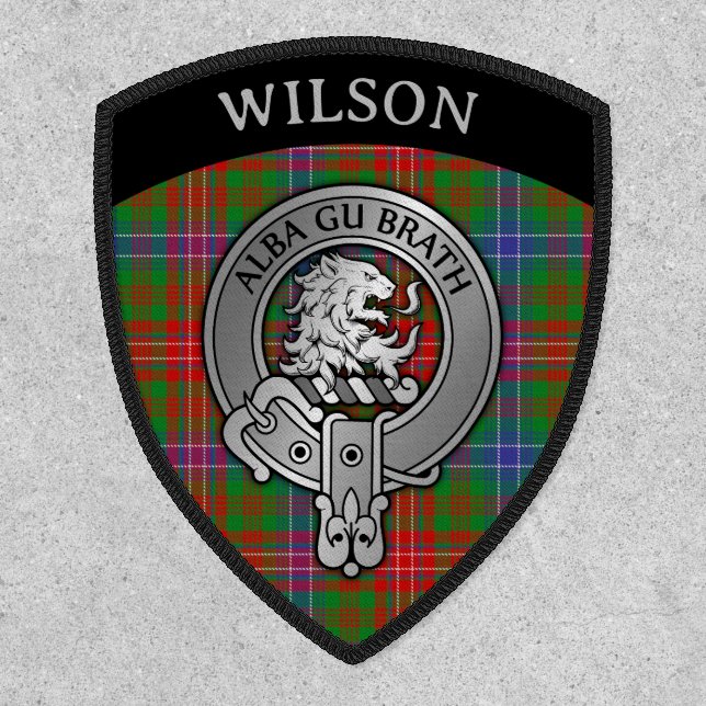 Clan Wilson [EDIT] Tartan & Alba Gu Brath Crest Patch (Front)