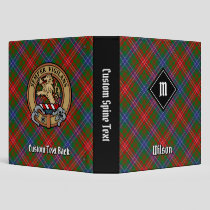 Clan Wilson Modern Tartan 3 Ring Binder