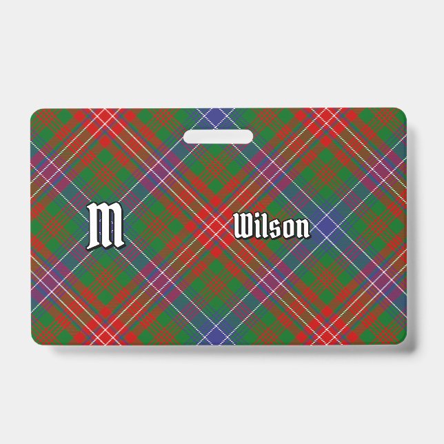 Clan Wilson Modern Tartan Badge (Front)