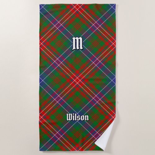 Clan Wilson Modern Tartan Beach Towel