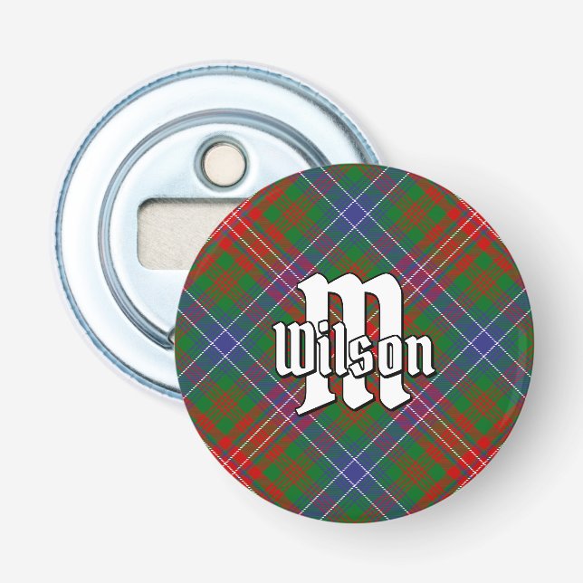 Clan Wilson Modern Tartan Bottle Opener (Front)