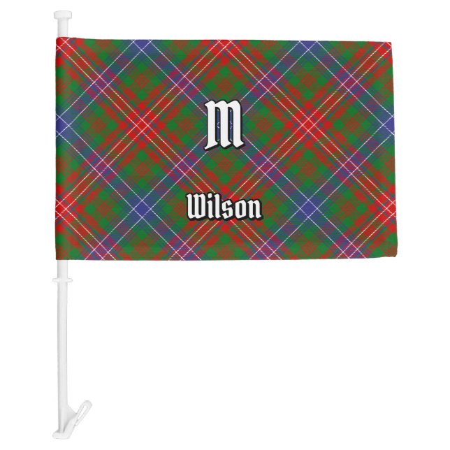 Clan Wilson Modern Tartan Car Flag (Front)