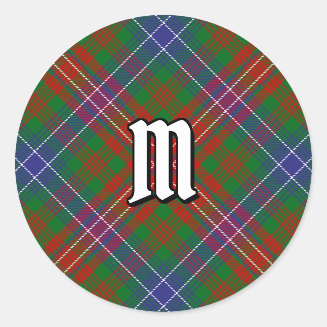 Clan Wilson Modern Tartan Classic Round Sticker (Front)