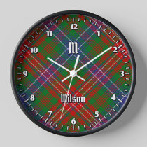 Clan Wilson Modern Tartan Clock