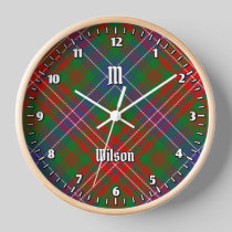 Clan Wilson Modern Tartan Clock