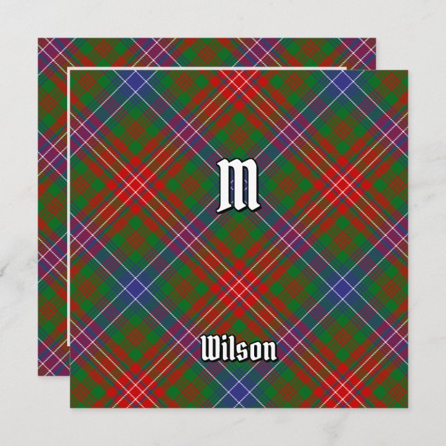 Clan Wilson Modern Tartan Invitation (Front/Back)