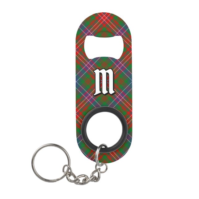 Clan Wilson Modern Tartan Keychain Bottle Opener (Front)