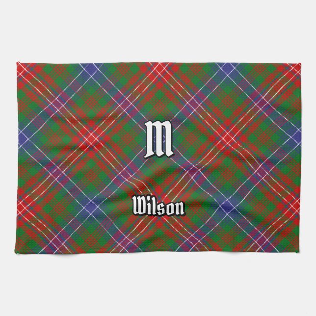 Clan Wilson Modern Tartan Kitchen Towel (Horizontal)