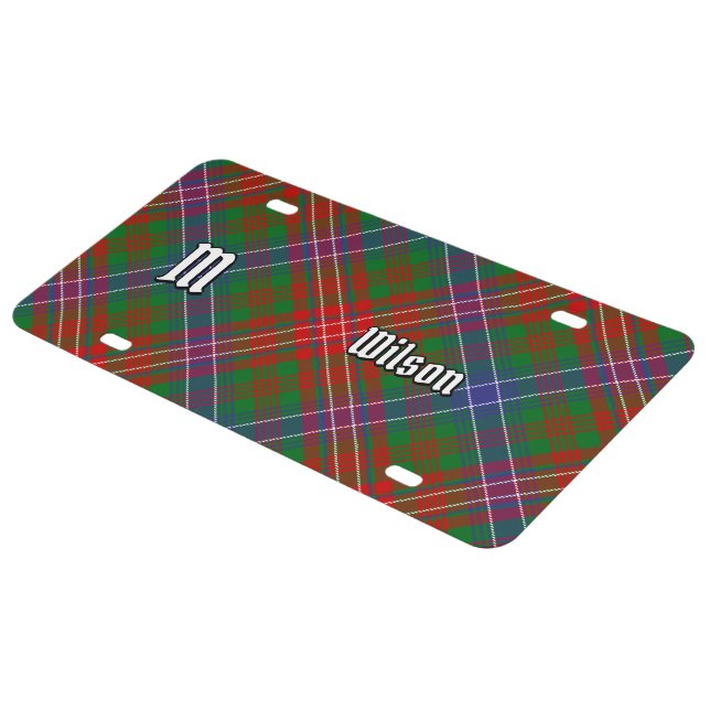 Clan Wilson Modern Tartan License Plate (Side)