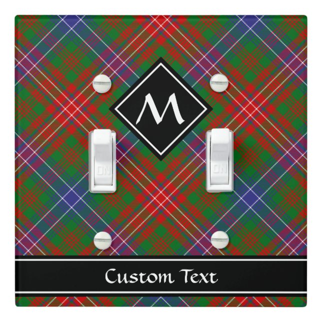 Clan Wilson Modern Tartan Light Switch Cover (In Situ)