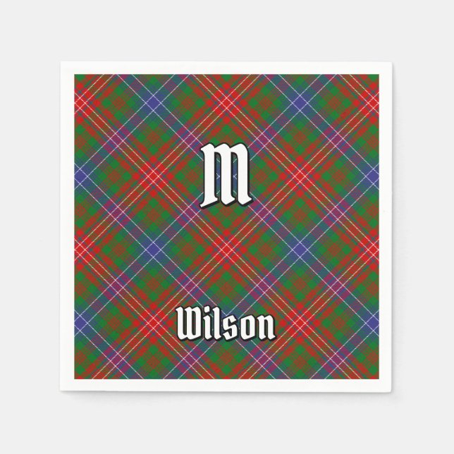 Clan Wilson Modern Tartan Napkins (Front)