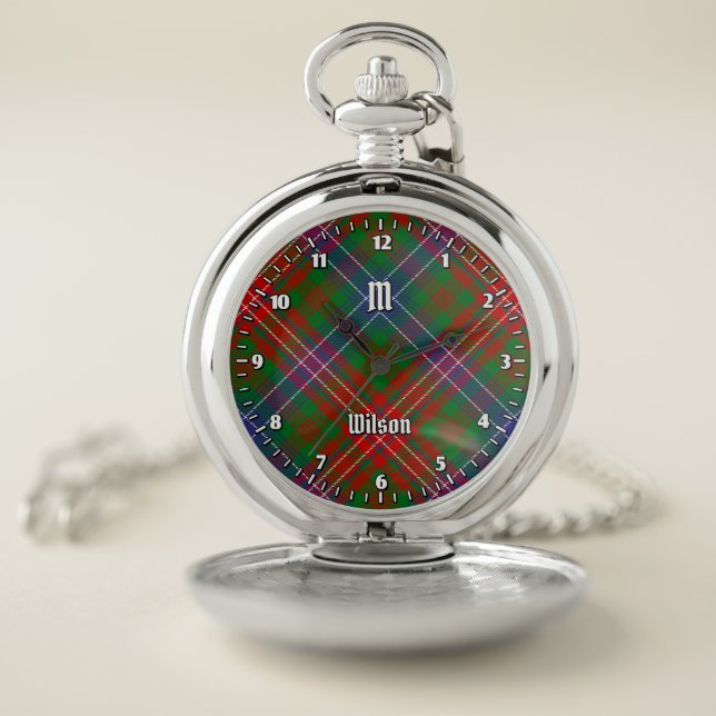 Clan Wilson Modern Tartan Pocket Watch (Inside)