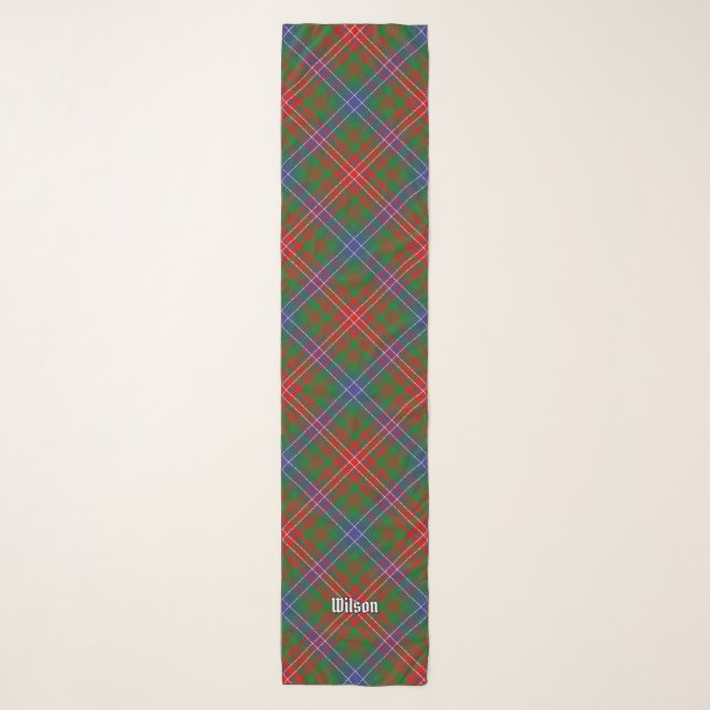 Clan Wilson Modern Tartan Scarf (Front)