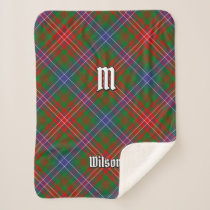 Clan Wilson Modern Tartan Sherpa Blanket