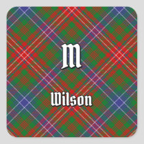 Clan Wilson Modern Tartan Square Sticker