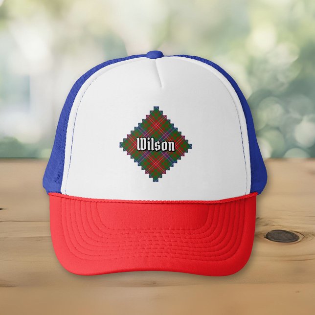 Clan Wilson Modern Tartan Trucker Hat (Creator Uploaded)