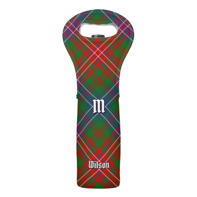 Clan Wilson Modern Tartan Wine Bag (Front)