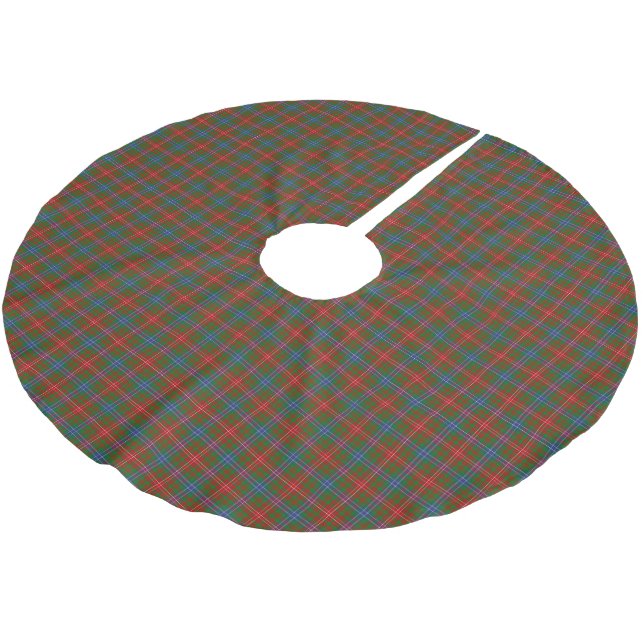 Clan Wilson Tartan Brushed Polyester Tree Skirt (Angled)