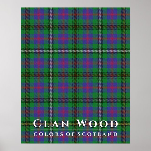 Clan Wood Colors of Scotland Hunting Tartan Poster (Front)