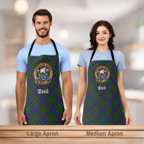 Clan Wood Crest over Tartan Apron