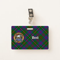 Clan Wood Crest over Tartan Badge