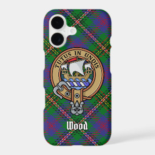 Clan Wood Crest over Tartan iPhone 17 Case