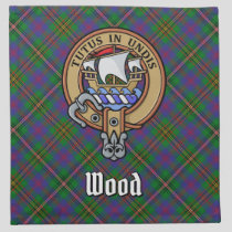 Clan Wood Crest over Tartan Cloth Napkin