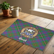 Clan Wood Crest over Tartan Cloth Placemat
