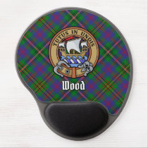 Clan Wood Crest over Tartan Gel Mouse Pad