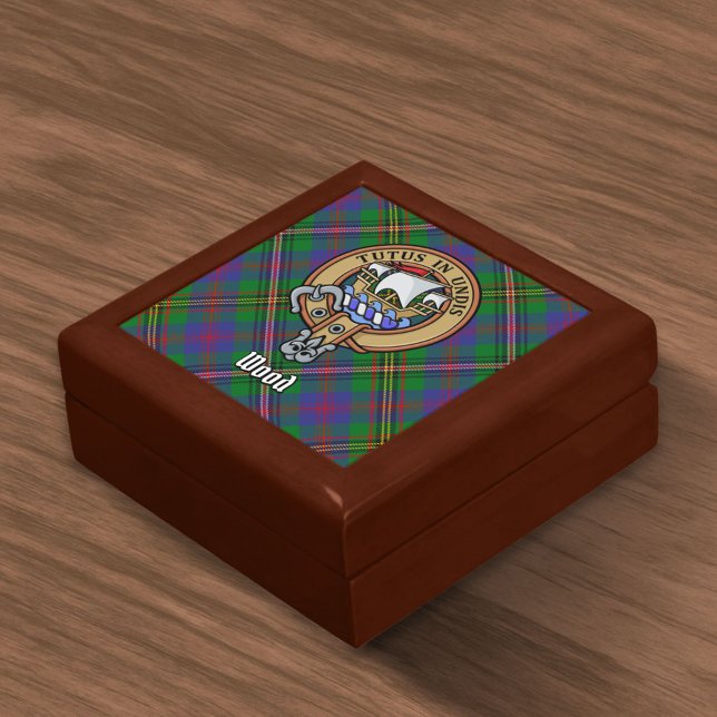 Clan Wood Crest over Tartan Gift Box (Creator Uploaded)