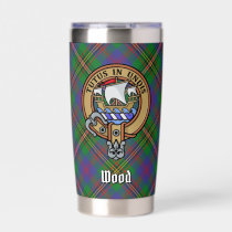 Clan Wood Crest over Tartan Insulated Tumbler