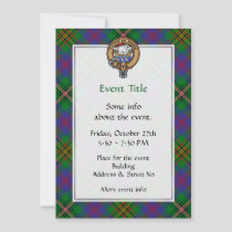 Clan Wood Crest over Tartan Invitation