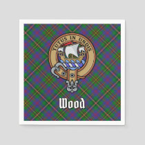 Clan Wood Crest over Tartan Napkins