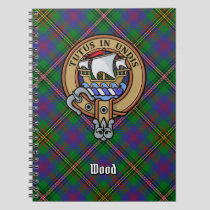 Clan Wood Crest over Tartan Notebook
