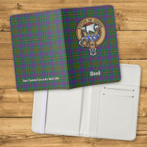 Clan Wood Crest over Tartan Passport Holder