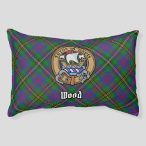 Clan Wood Crest over Tartan Pet Bed