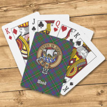 Clan Wood Crest over Tartan Poker Cards