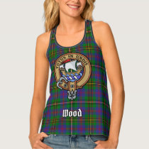 Clan Wood Crest over Tartan Tank Top