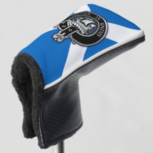 Clan Wood Crest & Tartan on Saltire Golf Head Cover